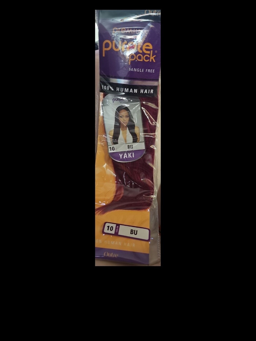 NWT OUTRE PURPLE PACK 100% HUMAN HAIR 10" YAKI #BU